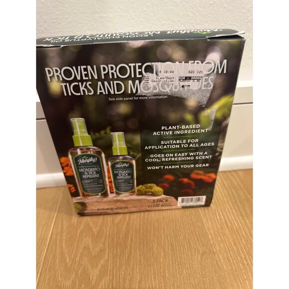 Mosquito Spray Tick Repellent Natural Bug Insect Spray Murphy’s Naturals 3 Btl - Picture 3 of 4